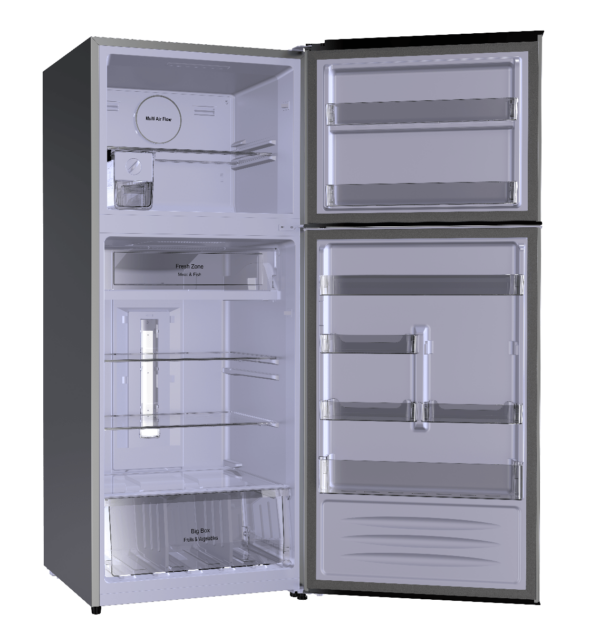 Fresh Refrigerator Fnt M580 Yt 471 Liters Stainless 1ثلاجه فريش 580 Fnt M580yt ديجيتال ستانلس
